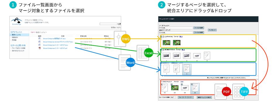 「Brava Doc Merge for SharePoint」イメージ図<