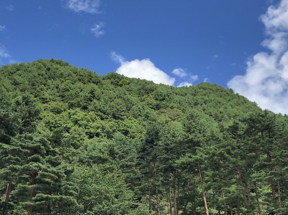 駒ヶ根の山と雲